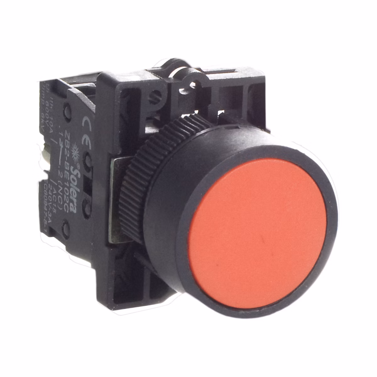 Bouton Poussoir Monostable Rouge Avec Bloc De Contact 1nf – étanche Ip65