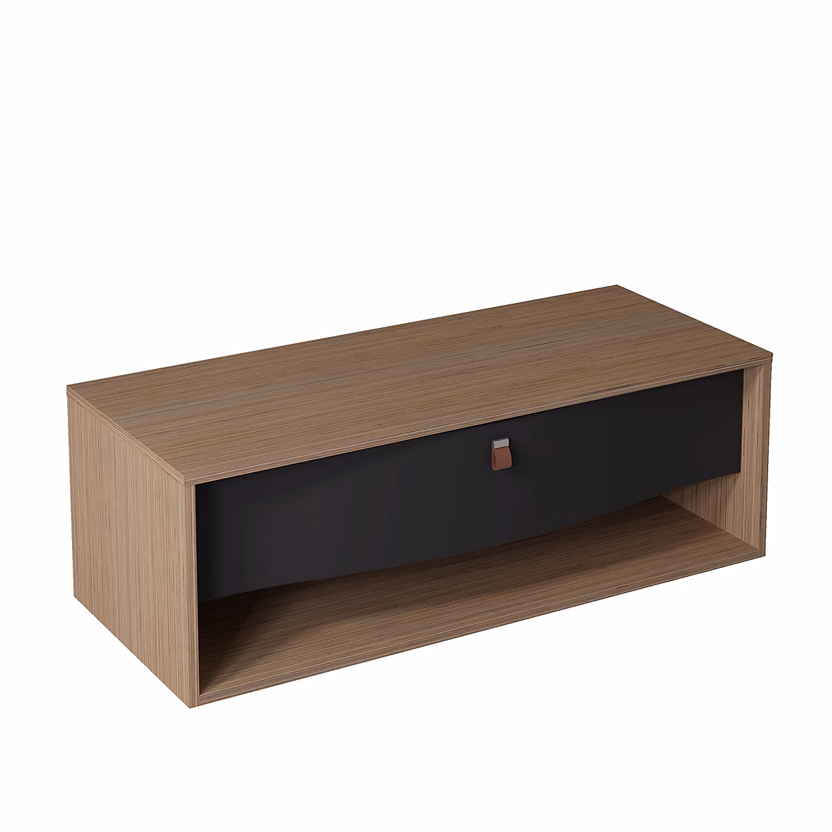 Meuble sous vasque suspendu l.120 x H.40 x P.50 cm – noir mat, 1 tiroir, Decotec Havana