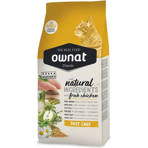 Croquette pour chat adulte Classic Daily Care Ownat - 1,5 kg