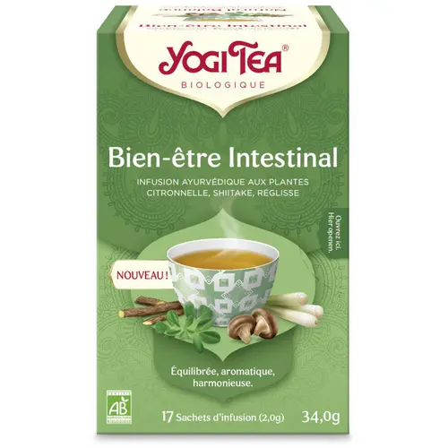 Boite de thé bien-être intestinal Yogi tea - 17 sachets