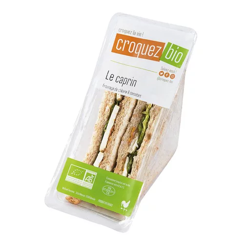 Sandwich chèvre tomates séchées bio Croquez bio Le chèvre - 150 g