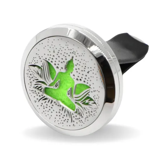 Diffuseur de voiture Clip'Arôme Bodhi coloris gris en inox Zen' Arôme