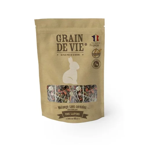 Mélange sans céréales pour lapins Grain de vie – 460 g