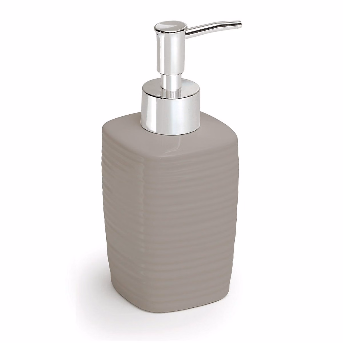 Accessoires de salle de bains – Calla Distributeur De Savon De Comptoir 240 Ml Céramique Gris Clair Colombe