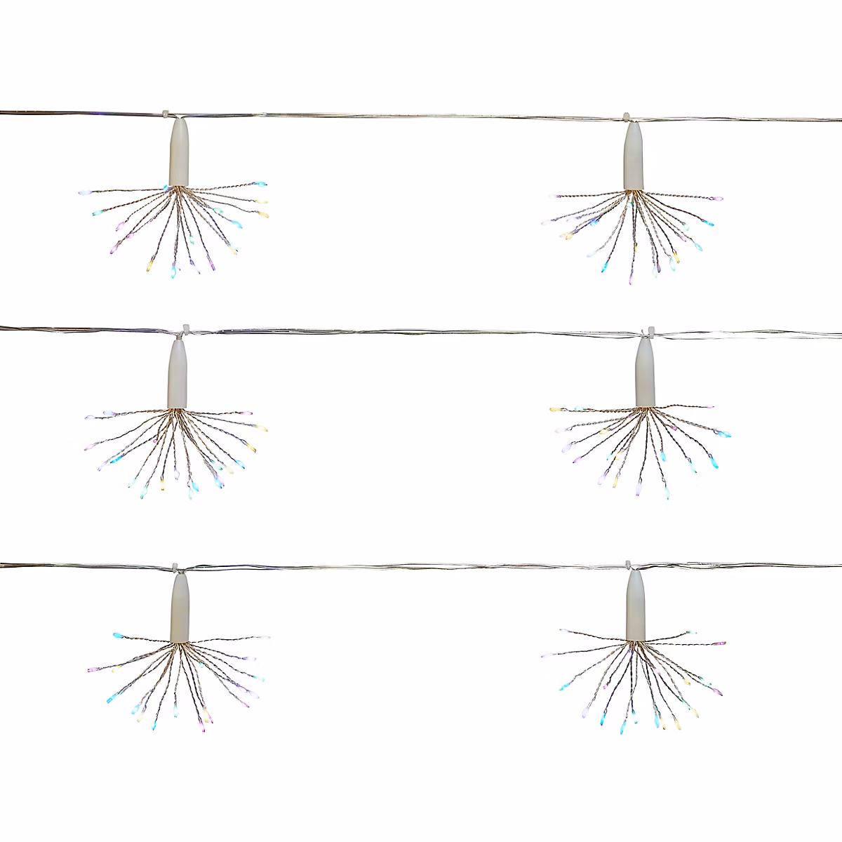 Guirlande lumineuse LED intérieure multicolore câble transparent 8 fonctions 3 m | Guirlande lumineuse