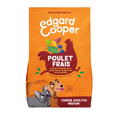 Croquettes pour chien adulte au poulet sans céréales Edgard & Cooper - 7 kg