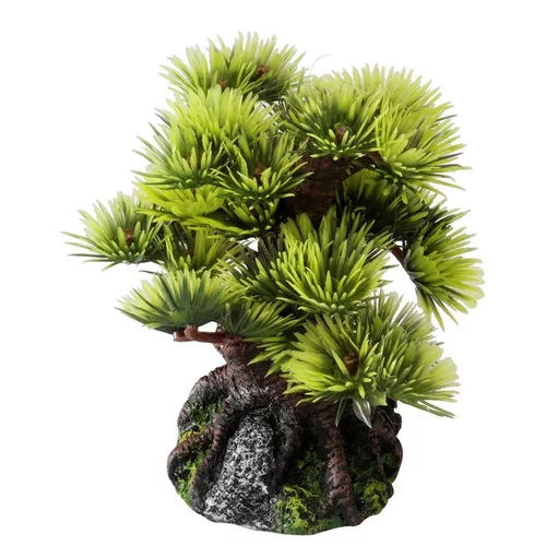 Décoration d’aquarium bonsaï miniature artificiel vert Europet - 8 cm