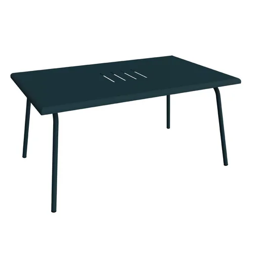 Table basse Monceau rectangulaire coloris bleu en acier Fermob - 92 x 57 cm