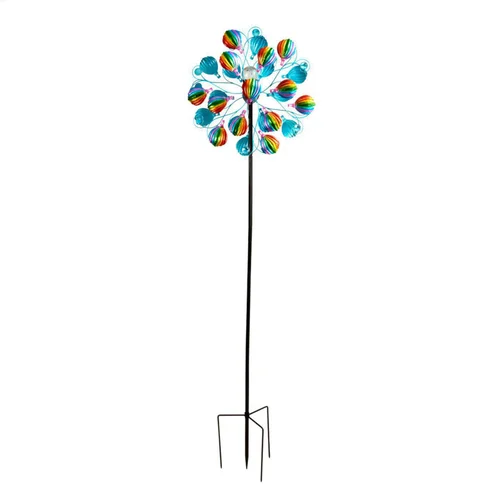 Eolienne solaire SkyRunner coloris bleu en métal Smartgarden - 213 x 58 x 25,5 cm