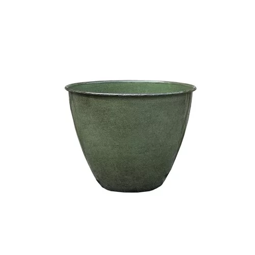 Pot coloris vert en métal recyclé Carama - 37 x 37 x 3 cm