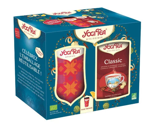 Coffret de thé tasse et boite classique bio Yogi Tea