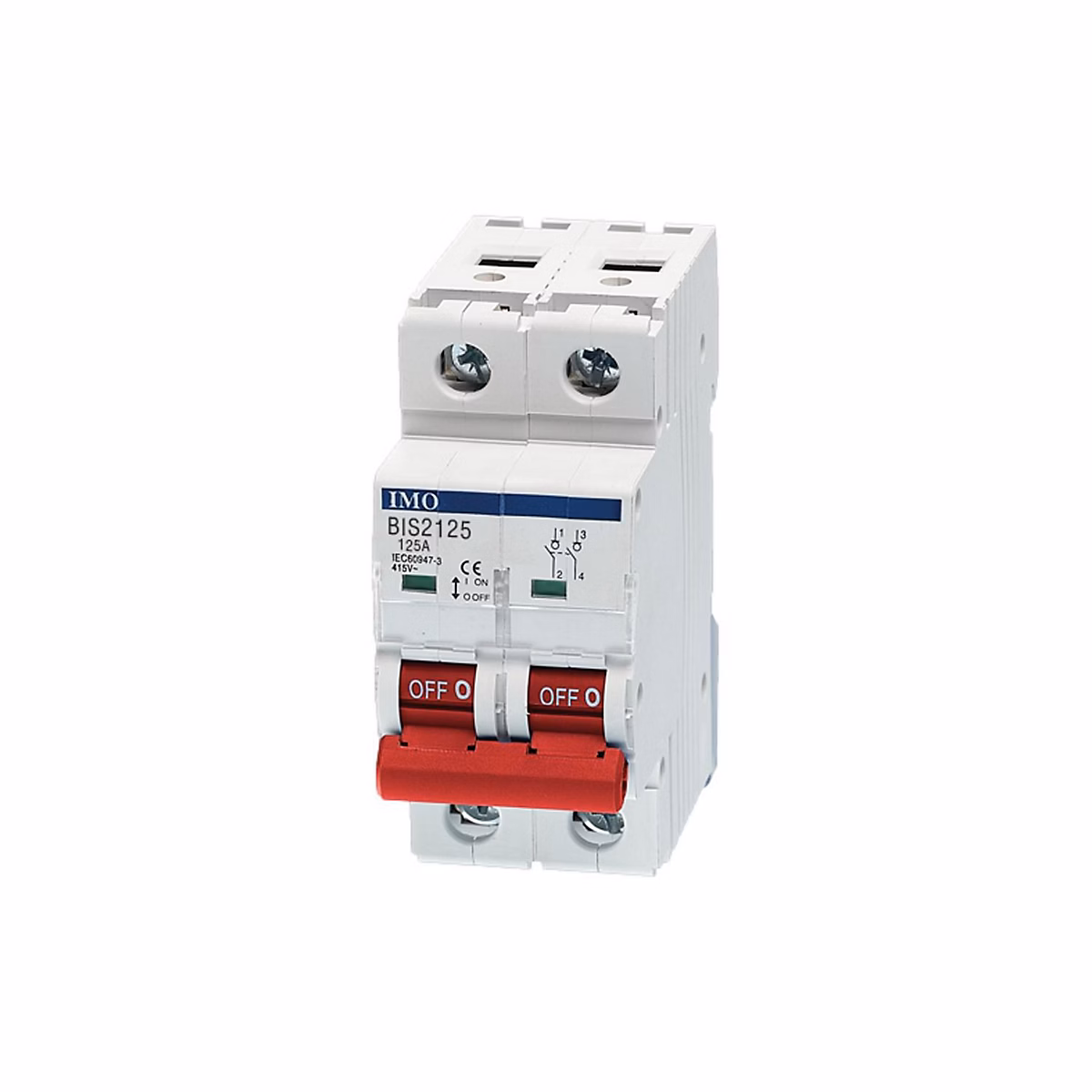 Bis2063a Interrupteur Sectionneur 63a Bipolaire 2 Pôles – 2 Modules, Imo