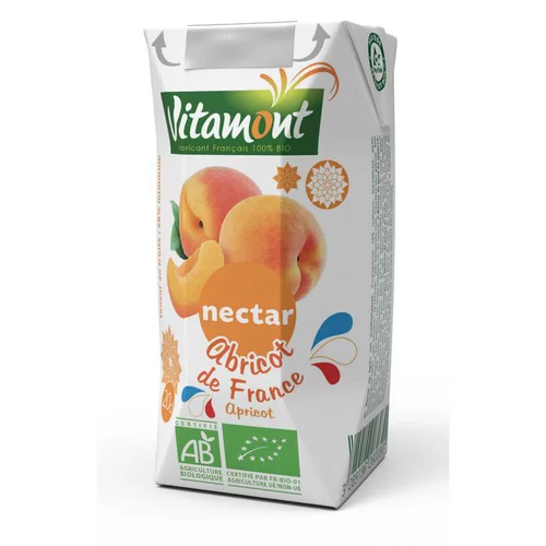 Nectar d’abricot de France bio - brique de 20 cl