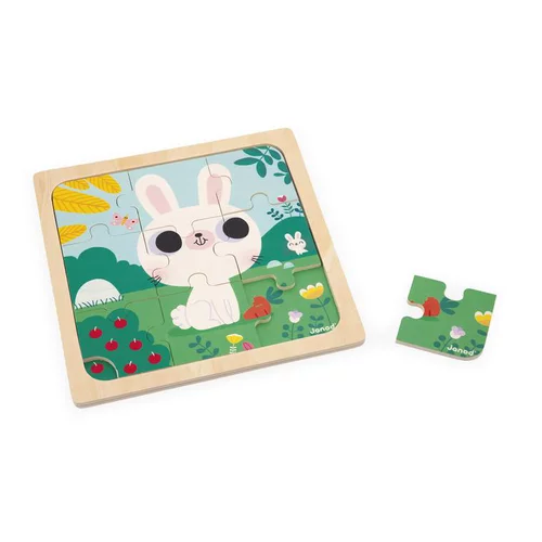 Puzzle Janod Lapin Blanc - 9 pièces