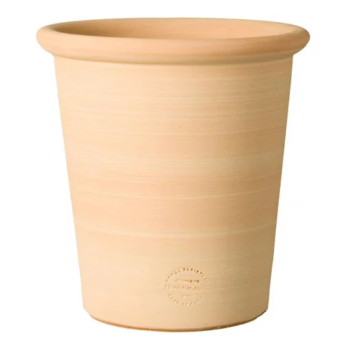 Pot en terre cuite claire Terrablanca Tubo S/3 - Ø 18 x H 20 cm