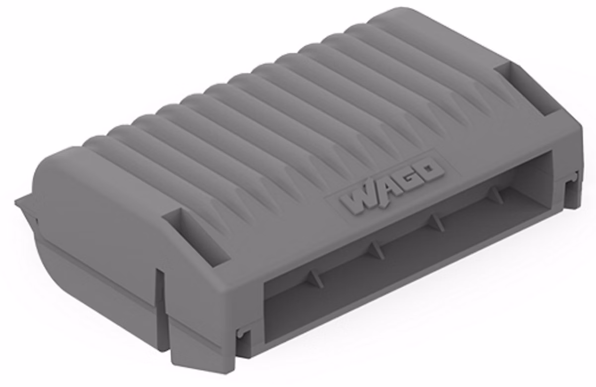 WAGO 207 – 1433 boîtier de gel pour bornes de raccordement série 221, 57 mm x 40, 10 mm, gris