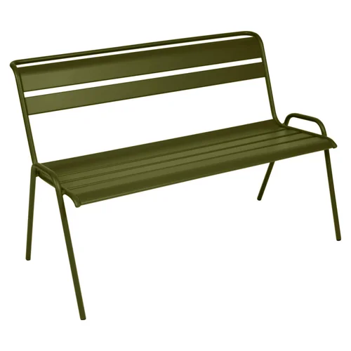 Banc Monceau coloris vert en acier Fermob - 116 x 60 cm