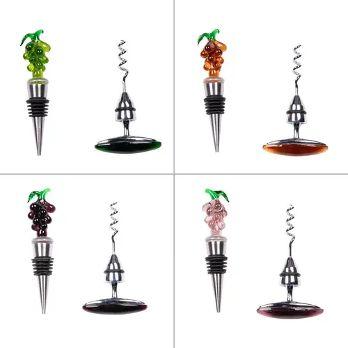 Ensemble de 2 accessoires fantaisie pour le vin en inox