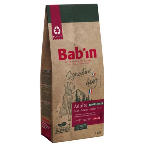 Croquettes pour chien adulte au canard sans céréales Bab'in Signature - 3 kg