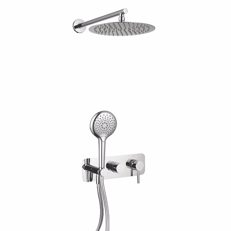 Colonne de douche mécanique encastré PAINI Cox chromé + douchette 3 jets + corps encastré | Colonne de douche