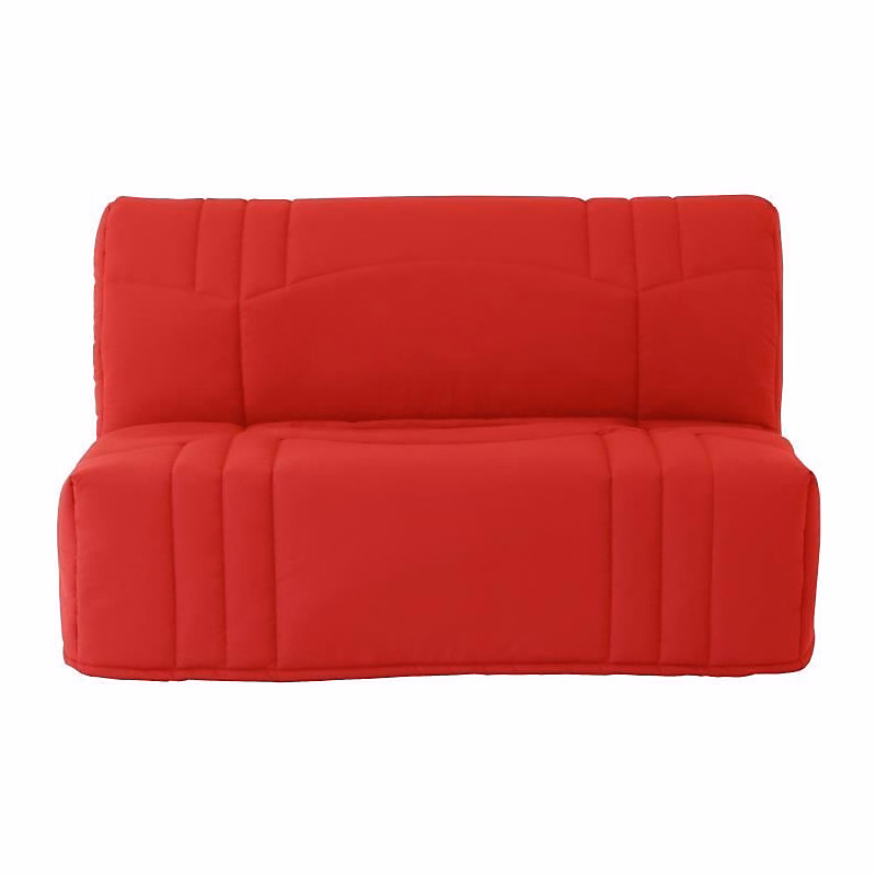 Banquette 2 places BZ DREAM – Tissu 100% Coton rouge, Couchage 140 × 190 cm, L145 x P100 x H90 cm
