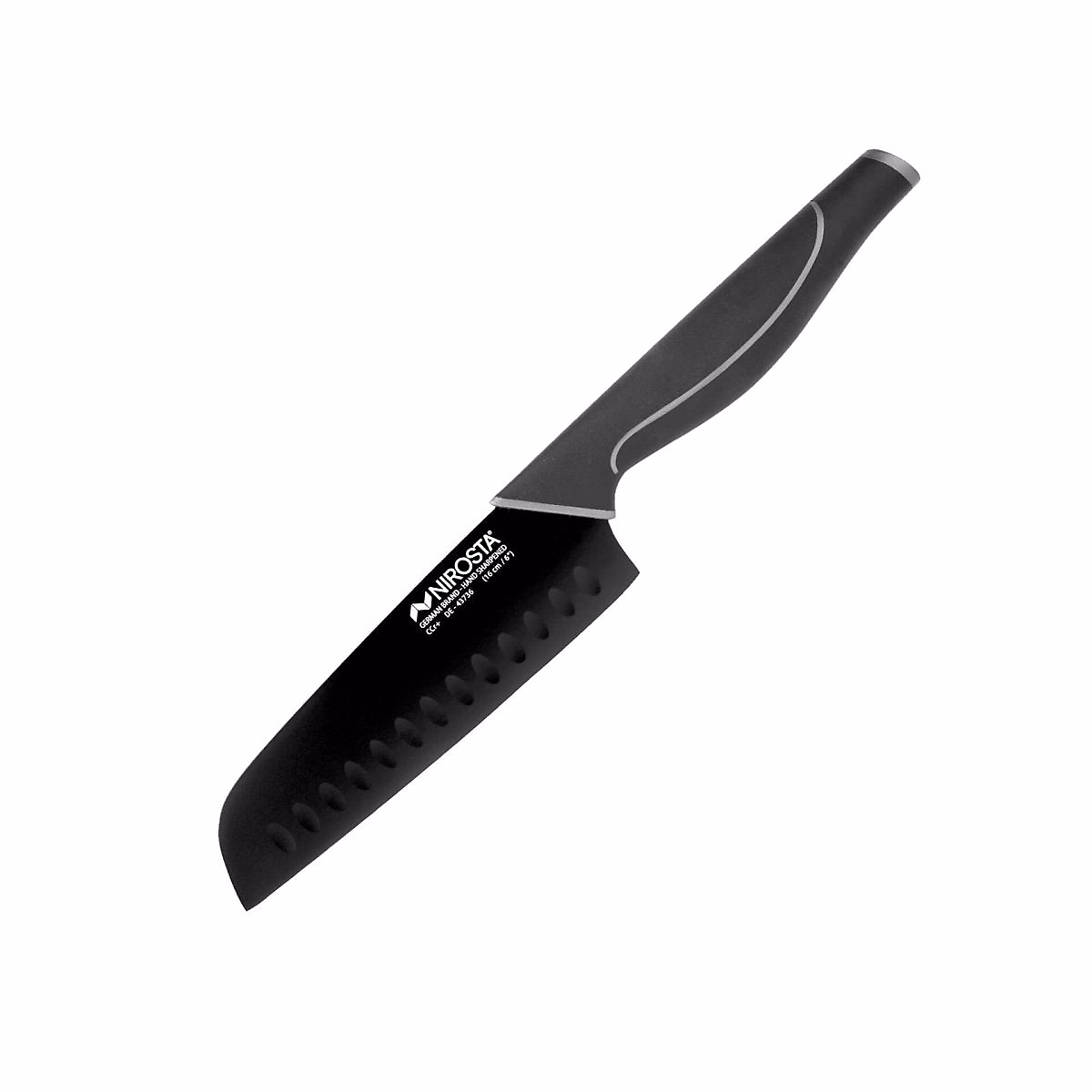 Accessoire de découpe – Couteau de cuisine Santoku lame de 16 cm Nirosta Black Edition