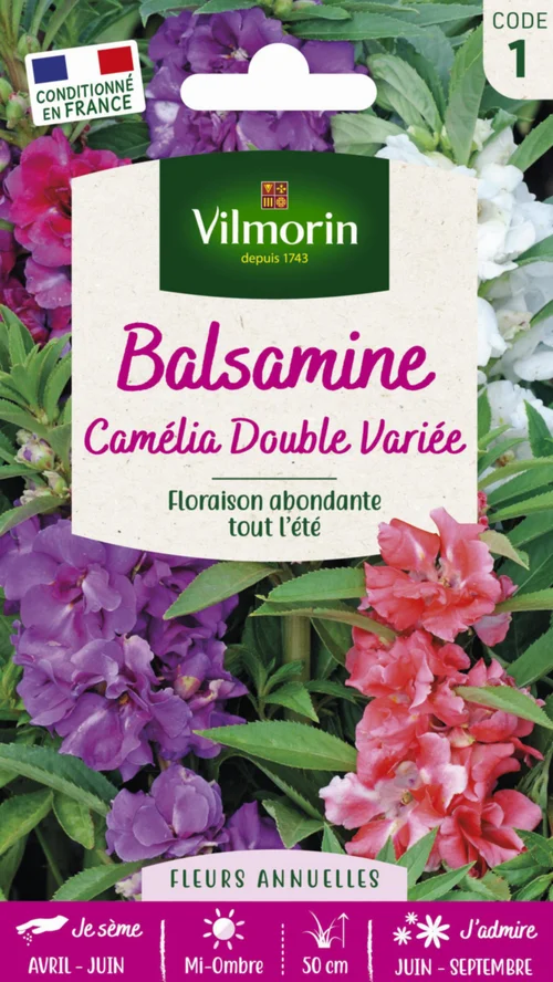 Graines de Balsamine Camélia double variée Vilmorin - graines à semer