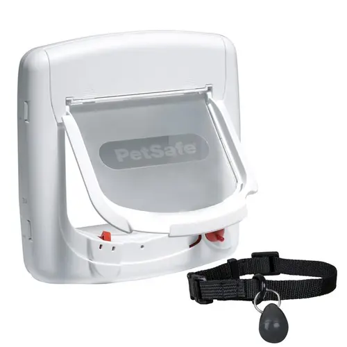 Chatière Petsafe magnétique luxe blanche