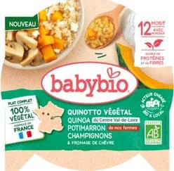 Quinotto végétal quinoa potimarrons verts champignons fromage Baby bio - 230 g