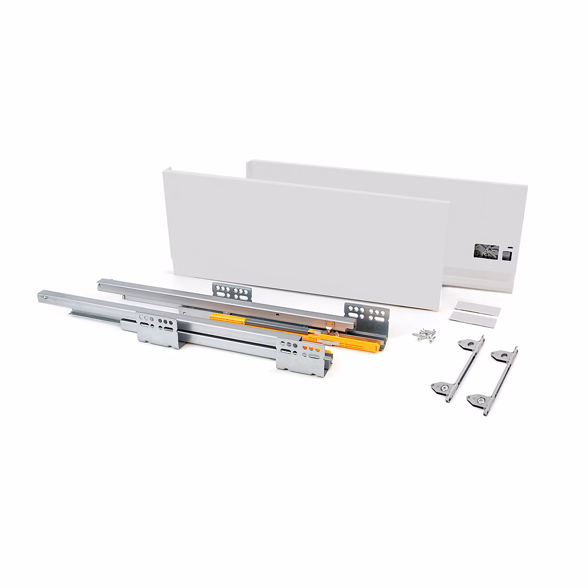 Emuca Tiroir extérieur Concept 30kg hauteur 185mm – profondeur 350mm, Acier, Peint en blanc