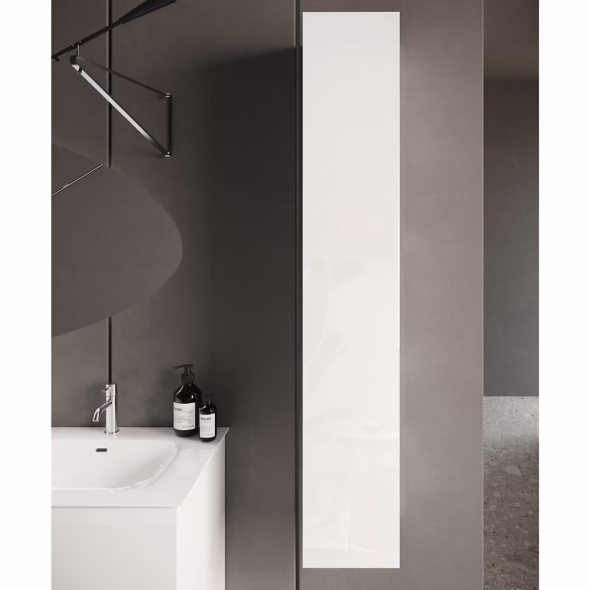 Colonne murale design laqué blanc TANIA – Réf. EJWVKMXCS8192580676