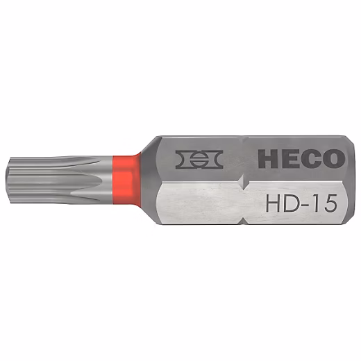 Embouts Heco | Drive HD – 15 L 25 mm – embouts acier GripFit pour vis acier et inox 57094 – lot de 10