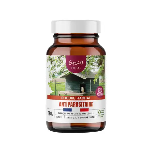 Poudre antiparasitaire habitat de la poule Gasco - 180 g