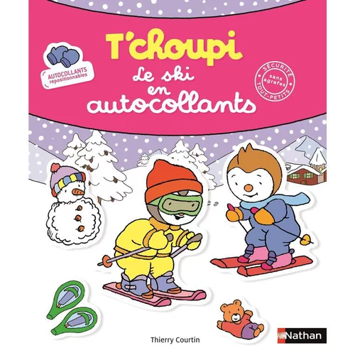 T'choupi le ski en autocollants éditions Éveil petite enfance