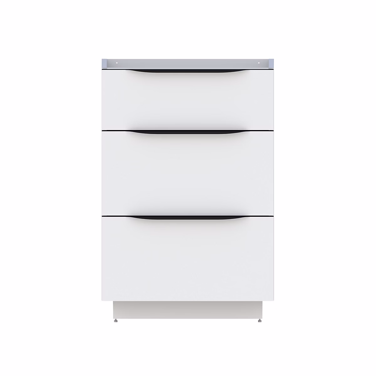 Meuble sous vasque à poser l.60 x H.88 x P.50 cm – blanc brillant | Pamili