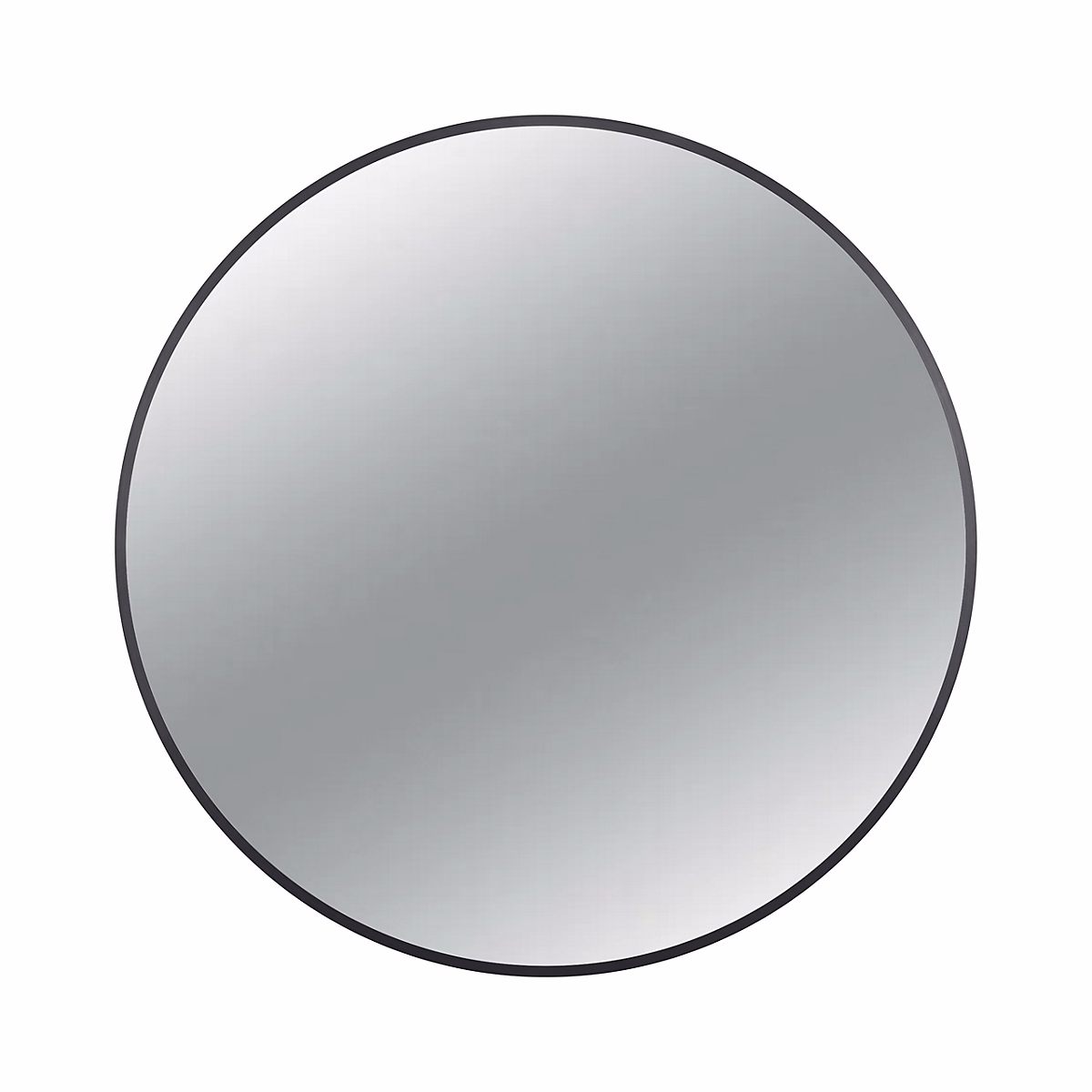 BALNEO – miroir de salle de bain rond noir CORINA BLACK 100 cm | miroir mural avec cadre en aluminium