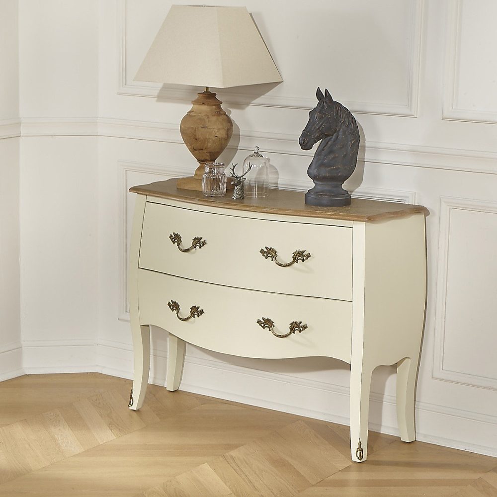 AQUITAINE Commode salle à manger – plateau en chêne | 2 tiroirs