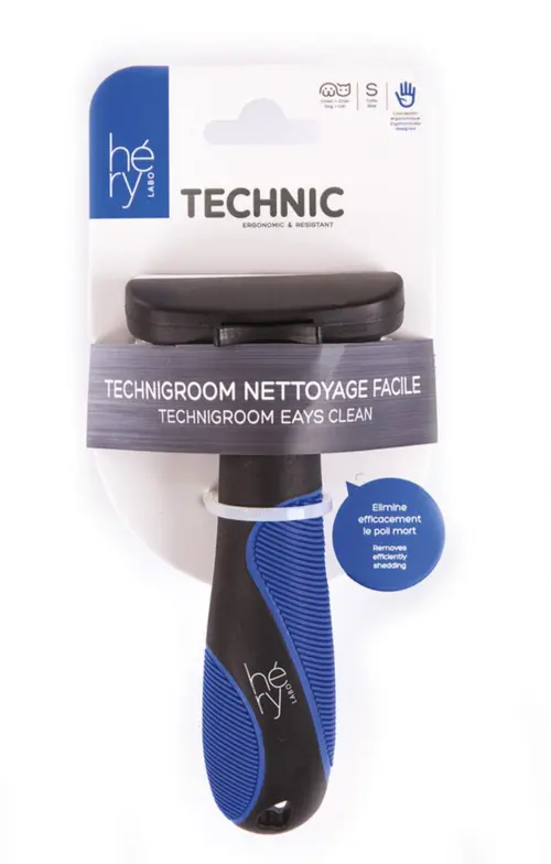 Brosse pour chat et petit chien coloris multicolore Technigroom nettoyage facile Héry Technic - Taille S