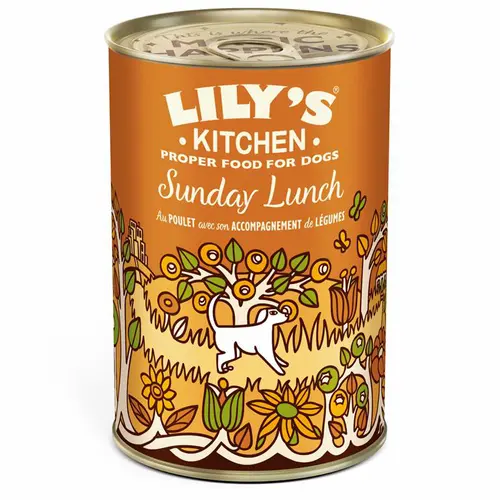 Aliment humide pour chien au poulet et aux légumes Lily’s Kitchen - 400 g