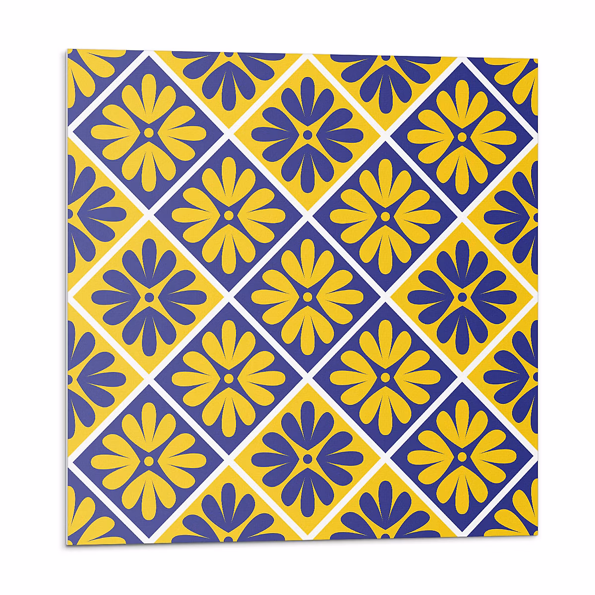 Carreau Vinyl Adhésif Wallfluent 20 × 20 cm Motif Floral En Losanges 20 pièces
