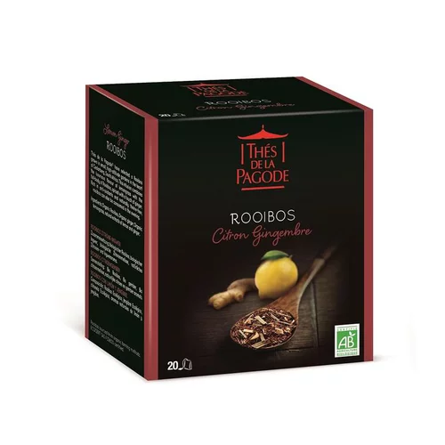Rooibos Citron Gingembre bio Thés de la Pagode - 40 g / 20 infusettes