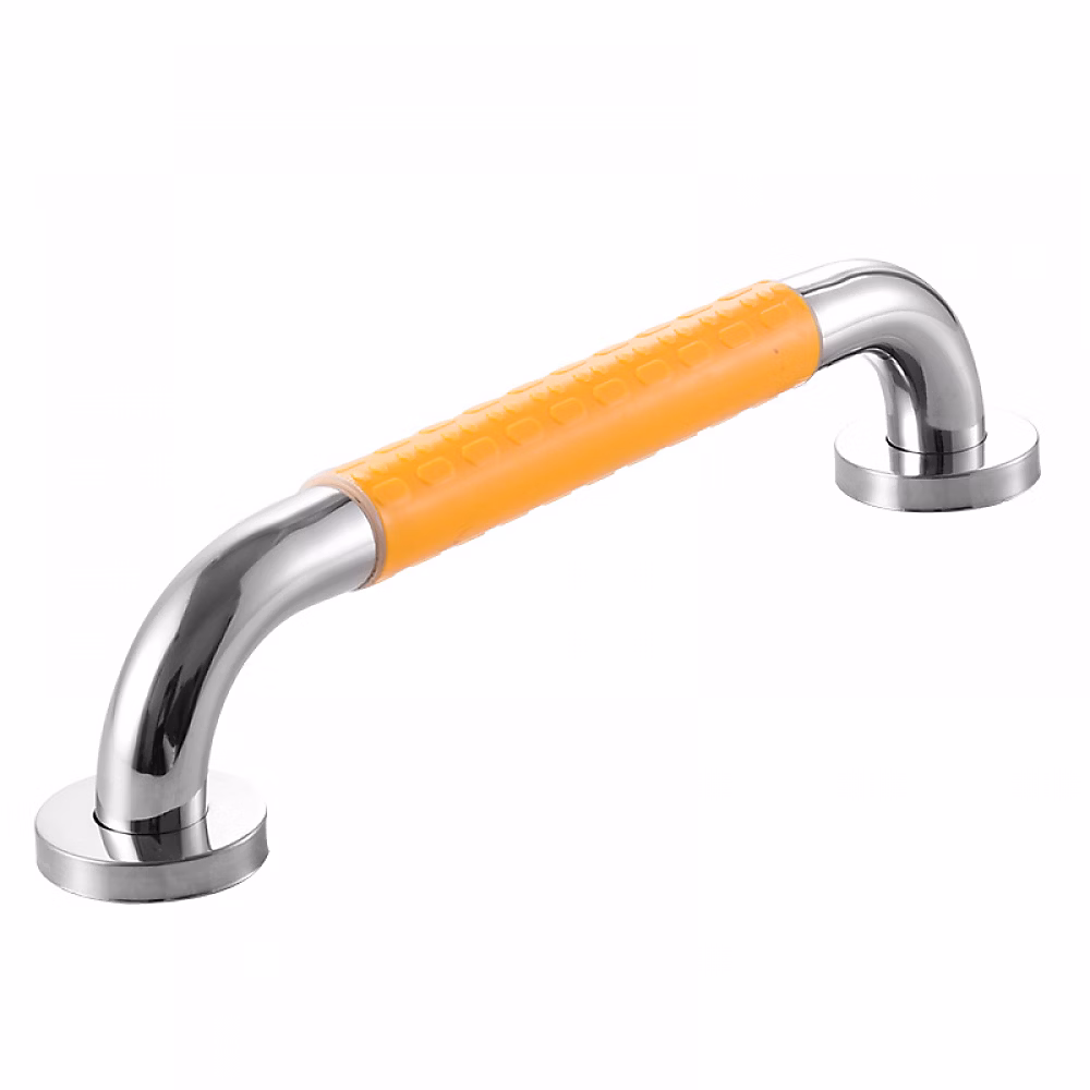 Barre d'appui de douche (30 cm – jaune), fixation murale, poignée de sécurité pour toilettes, salle de bain, cuisine