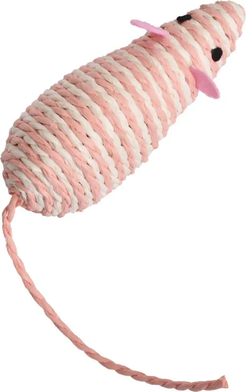 Jouet pour chat rat coloris rose Bobby
