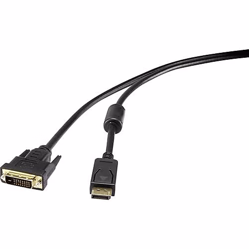 Câble adaptateur DisplayPort vers DVI Renkforce 1 – 80 m noir, RF, 4212216