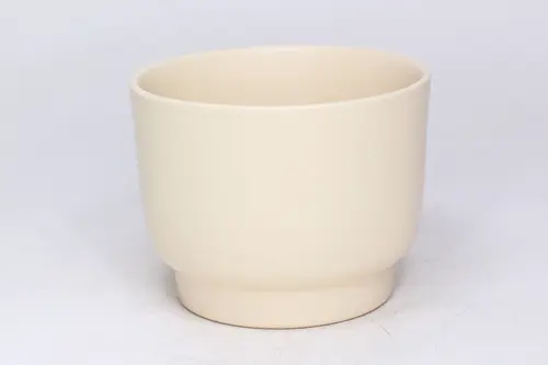 Cache-pot en céramique coloris crème mat Calm - Ø 17,5/16,5 x H 15 cm