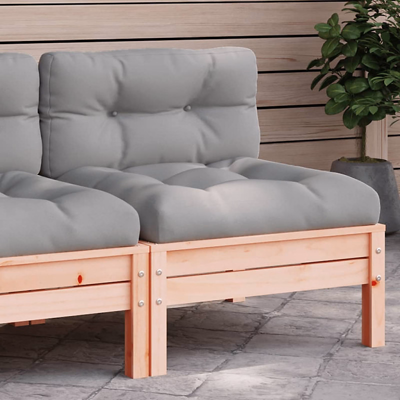 Salon et mobilier de jardin – Canapé de jardin sans accoudoirs coussins bois massif douglas