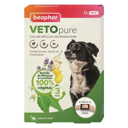 Collier insectifuge beige pour chien Beaphar Vetopure