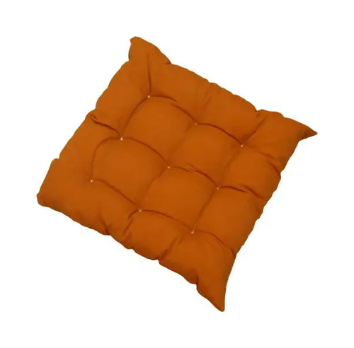 Assise de fauteuil matelassée en polyester/coton coloris abricot Cap - 46 x 46 x 9 cm