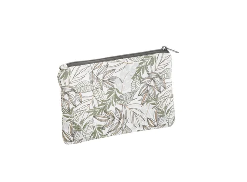 Pochette en tissu à motifs marron et gris Safeco Wanda - 20 x 12 cm