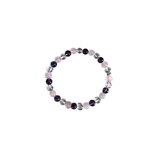 Bracelet améthyste cristal quartz rose 8mm